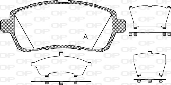 Open Parts BPA1281.10 - Гальмівні колодки, дискові гальма avtolavka.club