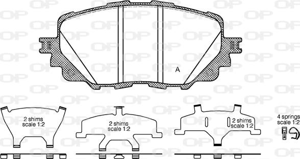 Open Parts BPA1708.00 - Гальмівні колодки, дискові гальма avtolavka.club