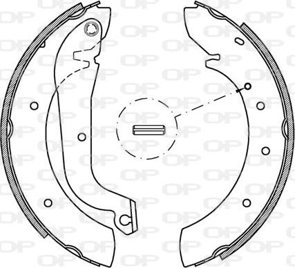 Open Parts BSA2093.00 - Комплект гальм, барабанний механізм avtolavka.club