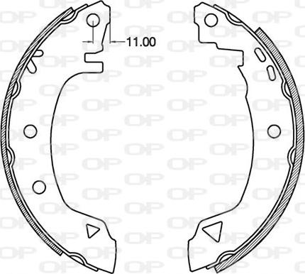 Open Parts BSA2097.00 - Комплект гальм, барабанний механізм avtolavka.club