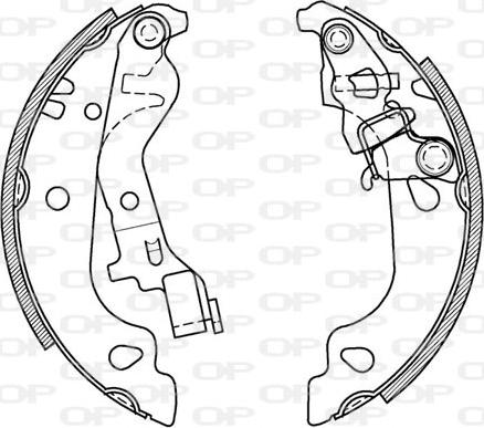 Open Parts BSA2043.00 - Комплект гальм, барабанний механізм avtolavka.club