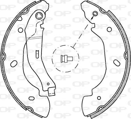 Open Parts BSA2047.00 - Комплект гальм, барабанний механізм avtolavka.club