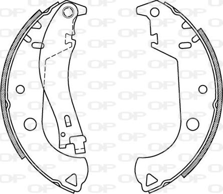 Open Parts BSA2059.00 - Комплект гальм, барабанний механізм avtolavka.club