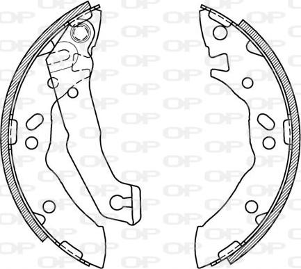 Open Parts BSA2055.00 - Комплект гальм, барабанний механізм avtolavka.club