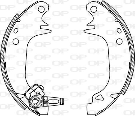 Open Parts BSA2062.00 - Комплект гальм, барабанний механізм avtolavka.club