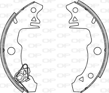 Open Parts BSA2005.00 - Комплект гальм, барабанний механізм avtolavka.club