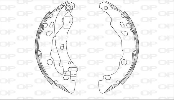 Open Parts BSA2080.00 - Комплект гальм, барабанний механізм avtolavka.club