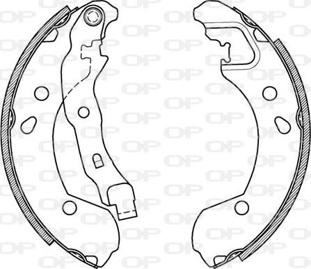 Open Parts BSA2087.00 - Комплект гальм, барабанний механізм avtolavka.club