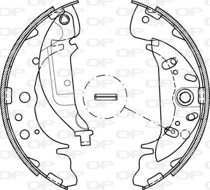 Open Parts BSA2036.00 - Комплект гальм, барабанний механізм avtolavka.club