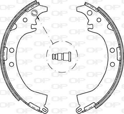 Open Parts BSA2031.00 - Комплект гальм, барабанний механізм avtolavka.club