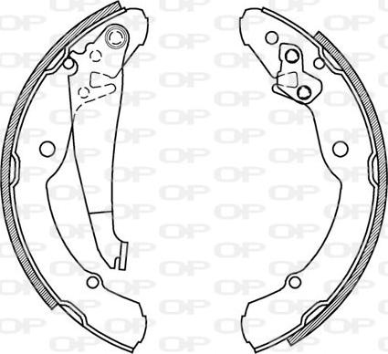 Open Parts BSA2029.00 - Комплект гальм, барабанний механізм avtolavka.club