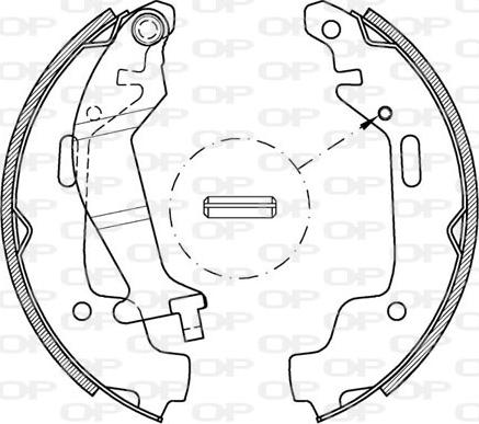 Open Parts BSA2074.00 - Комплект гальм, барабанний механізм avtolavka.club