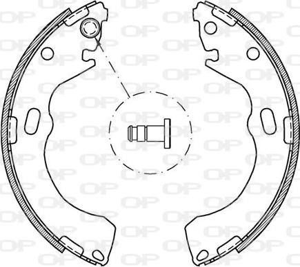 Open Parts BSA2075.00 - Комплект гальм, барабанний механізм avtolavka.club