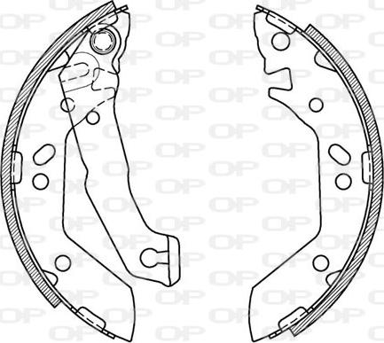 Open Parts BSA2070.00 - Комплект гальм, барабанний механізм avtolavka.club