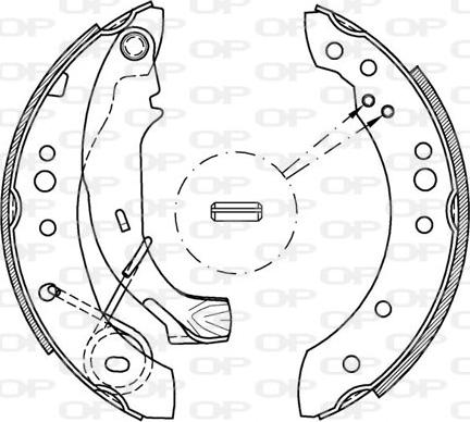 Open Parts BSA2077.00 - Комплект гальм, барабанний механізм avtolavka.club