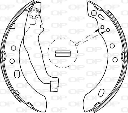 Open Parts BSA2146.00 - Комплект гальм, барабанний механізм avtolavka.club