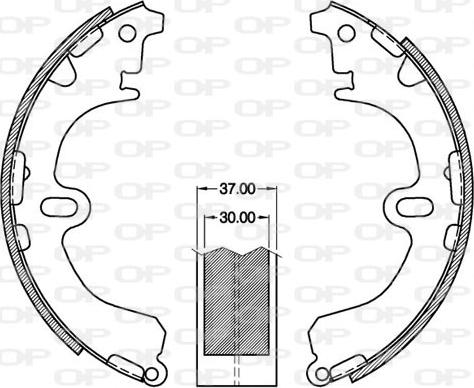 Open Parts BSA2142.00 - Комплект гальм, барабанний механізм avtolavka.club