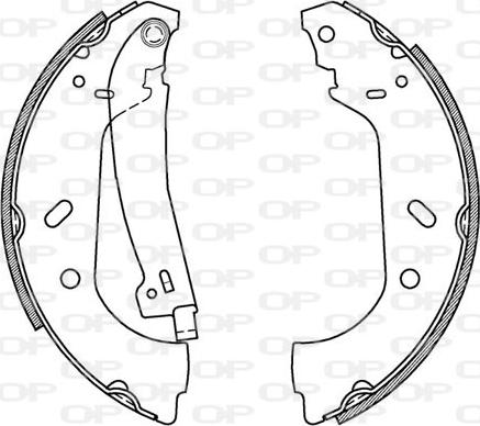 Open Parts BSA2159.00 - Комплект гальм, барабанний механізм avtolavka.club