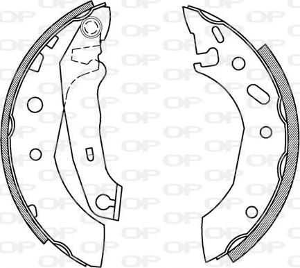 Open Parts BSA2167.00 - Комплект гальм, барабанний механізм avtolavka.club