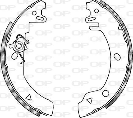 Open Parts BSA2103.00 - Комплект гальм, барабанний механізм avtolavka.club