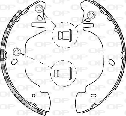 Open Parts BSA2134.00 - Комплект гальм, барабанний механізм avtolavka.club