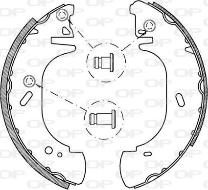 Open Parts BSA2136.00 - Комплект гальм, барабанний механізм avtolavka.club