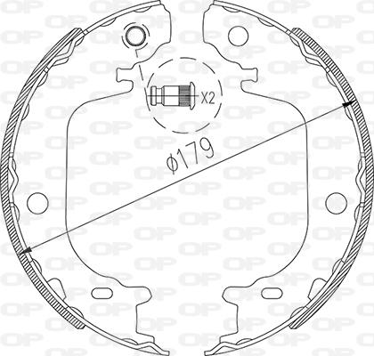 Open Parts BSA2269.00 - Комплект гальм, барабанний механізм avtolavka.club