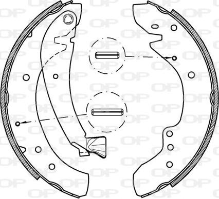 Open Parts BSA2200.00 - Комплект гальм, барабанний механізм avtolavka.club