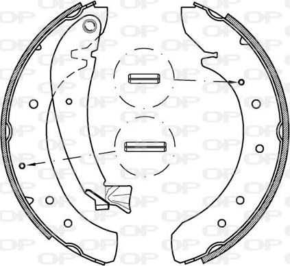 Open Parts BSA2202.00 - Комплект гальм, барабанний механізм avtolavka.club