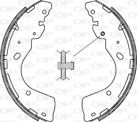 Open Parts BSA2233.00 - Комплект гальм, барабанний механізм avtolavka.club