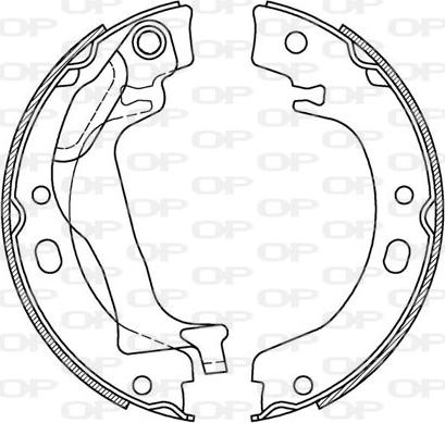 Open Parts BSA2224.00 - Комплект гальм, барабанний механізм avtolavka.club