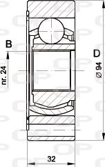 Open Parts CVJ5416.20 - Шарнірний комплект, ШРУС, приводний вал avtolavka.club