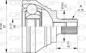 Open Parts CVJ5699.10 - Шарнірний комплект, ШРУС, приводний вал avtolavka.club