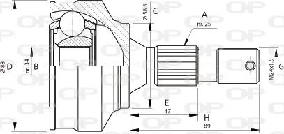 Open Parts CVJ5690.10 - Шарнірний комплект, ШРУС, приводний вал avtolavka.club