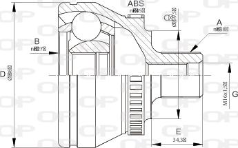 Open Parts CVJ5666.10 - Шарнірний комплект, ШРУС, приводний вал avtolavka.club