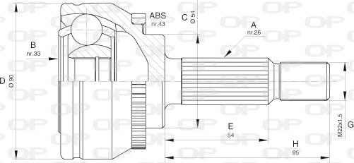 Open Parts CVJ5600.10 - Шарнірний комплект, ШРУС, приводний вал avtolavka.club