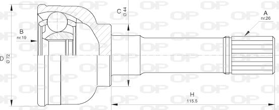 Open Parts CVJ5631.10 - Шарнірний комплект, ШРУС, приводний вал avtolavka.club