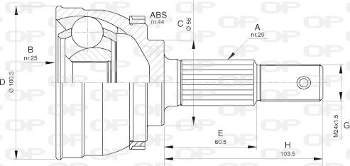 Open Parts CVJ5629.10 - Шарнірний комплект, ШРУС, приводний вал avtolavka.club