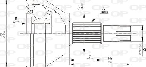 Open Parts CVJ5673.10 - Шарнірний комплект, ШРУС, приводний вал avtolavka.club