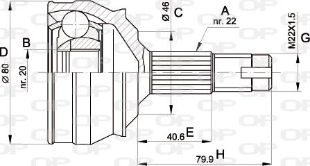 Open Parts CVJ5011.10 - Шарнірний комплект, ШРУС, приводний вал avtolavka.club