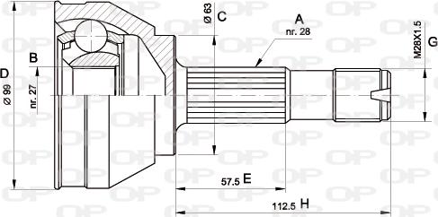 Open Parts CVJ5018.10 - Шарнірний комплект, ШРУС, приводний вал avtolavka.club