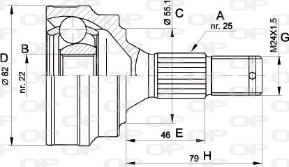 Open Parts CVJ5013.10 - Шарнірний комплект, ШРУС, приводний вал avtolavka.club