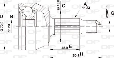 Open Parts CVJ5037.10 - Шарнірний комплект, ШРУС, приводний вал avtolavka.club