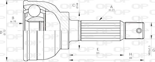 Open Parts CVJ5079.10 - Шарнірний комплект, ШРУС, приводний вал avtolavka.club