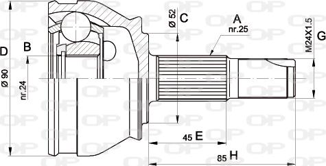 Open Parts CVJ5183.10 - Шарнірний комплект, ШРУС, приводний вал avtolavka.club