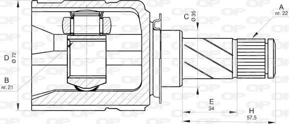 Open Parts CVJ5823.20 - Шарнірний комплект, ШРУС, приводний вал avtolavka.club