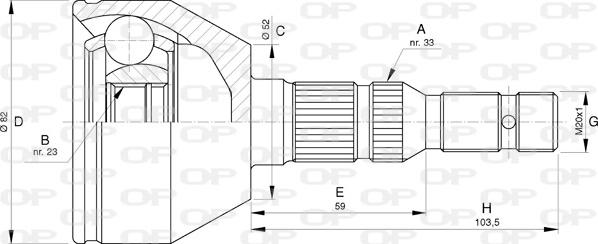 Open Parts CVJ5750.10 - Шарнірний комплект, ШРУС, приводний вал avtolavka.club