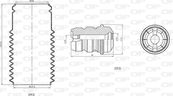 Open Parts DCK5068.04 - Пилозахисний комплект, амортизатор avtolavka.club