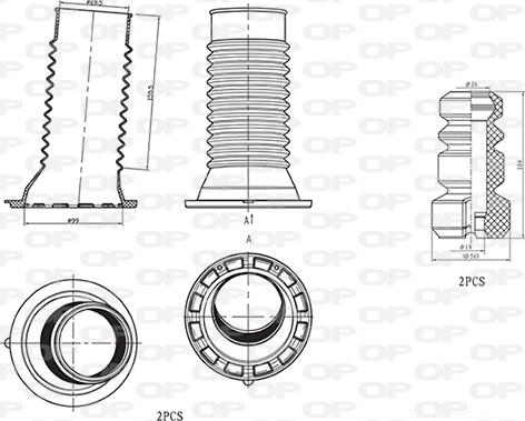 Open Parts DCK5015.04 - Пилозахисний комплект, амортизатор avtolavka.club