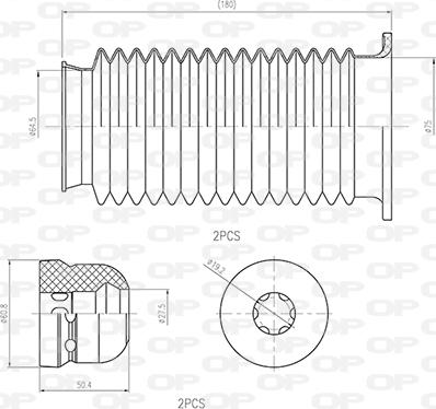 Open Parts DCK5026.04 - Пилозахисний комплект, амортизатор avtolavka.club